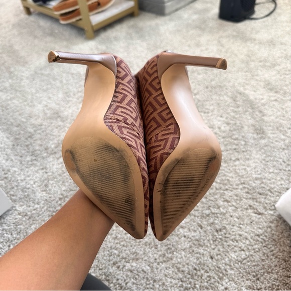 Steve Madden brown patterned heeled booties, like new!, size 7.5 - Picture 3 of 6